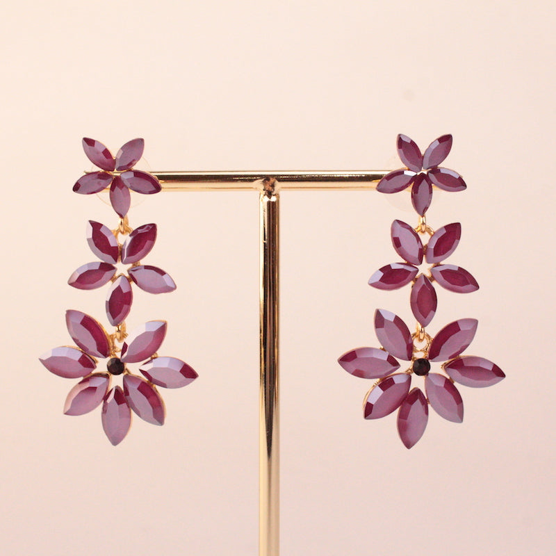 Pendientes Triple Flor