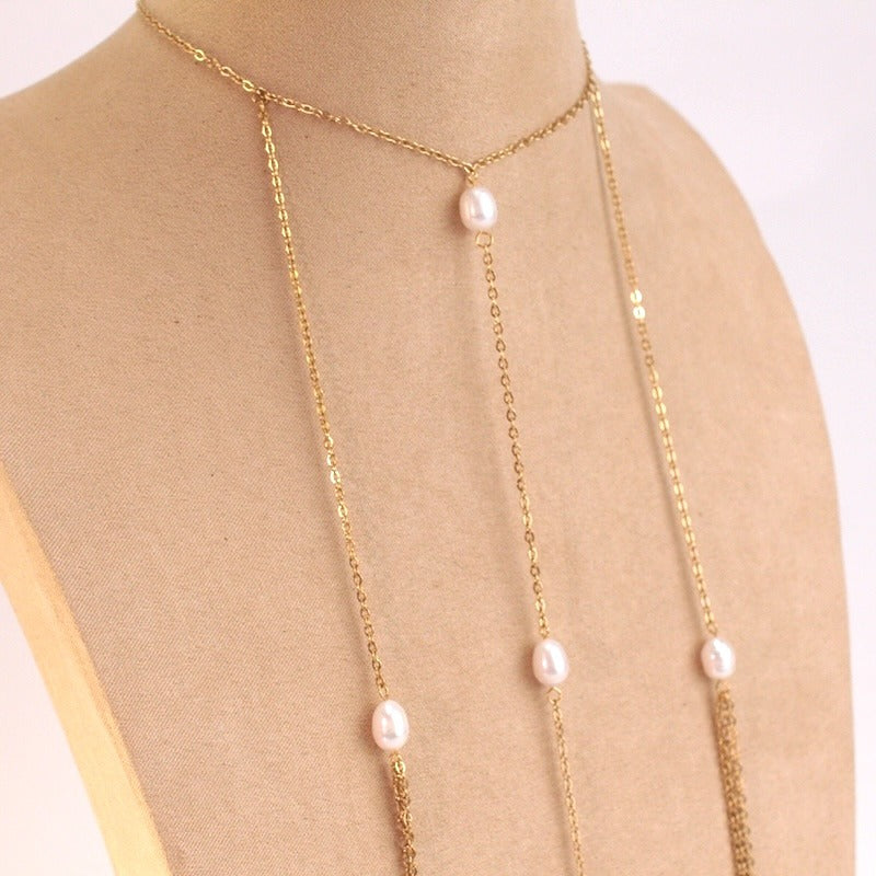 Choker Cascada Perlas