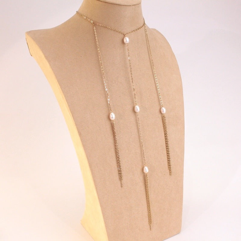 Choker Cascada Perlas