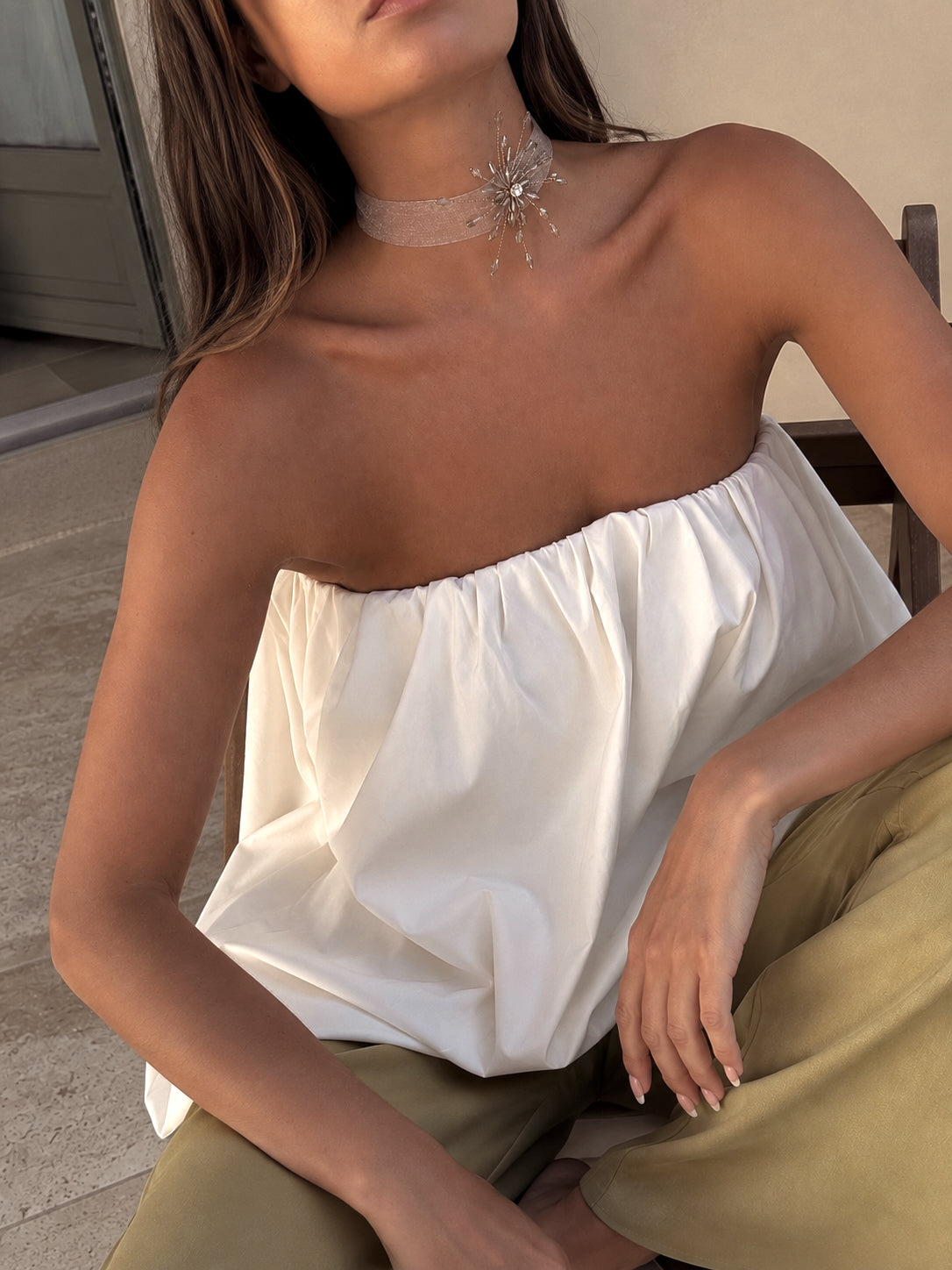 Choker Astra Gris