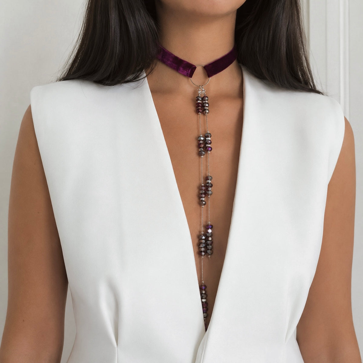 Cascada Granate Choker