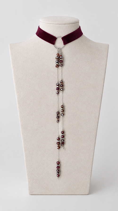 Cascada Granate Choker